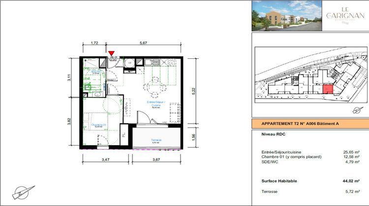 Ma-Cabane - Vente Appartement Balaruc-les-Bains, 44 m²