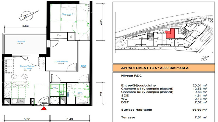 Ma-Cabane - Vente Appartement Balaruc-les-Bains, 57 m²