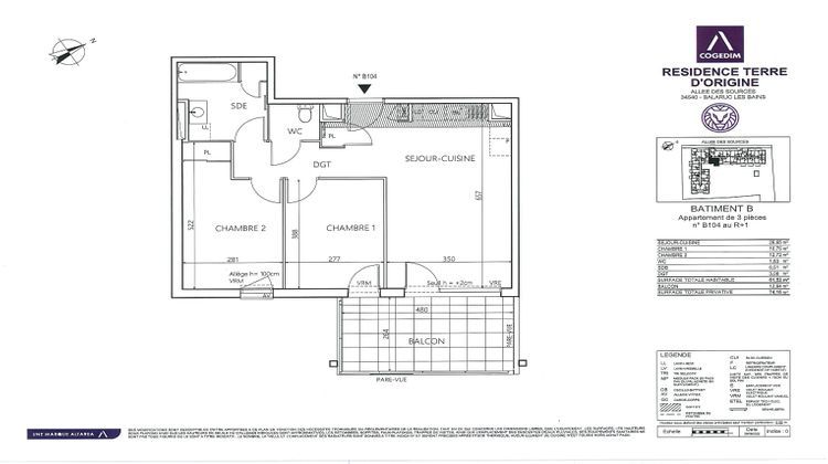 Ma-Cabane - Vente Appartement BALARUC LES BAINS, 61 m²