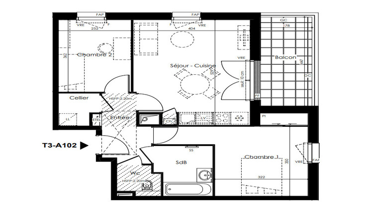 Ma-Cabane - Vente Appartement BASSE-GOULAINE, 57 m²