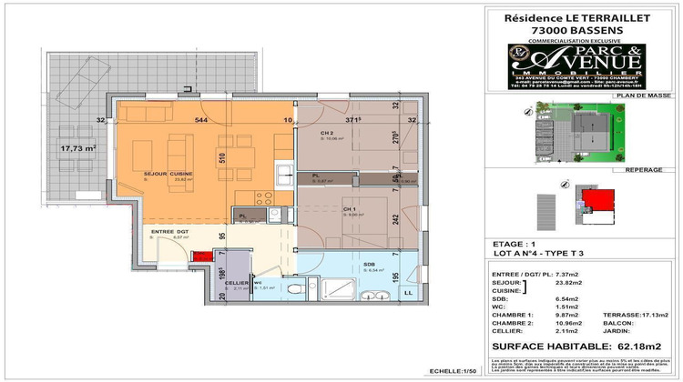 Ma-Cabane - Vente Appartement Bassens, 62 m²