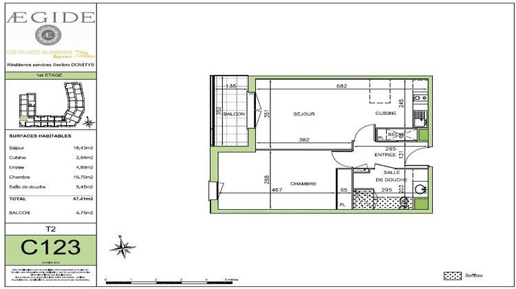 Ma-Cabane - Vente Appartement Bayeux, 46 m²