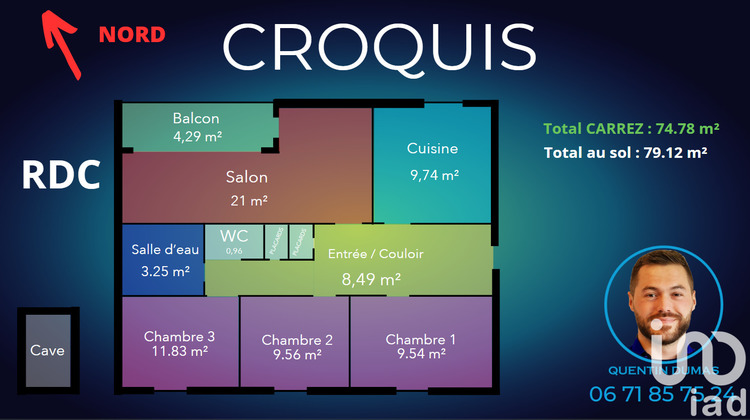 Ma-Cabane - Vente Appartement Bayonne, 75 m²