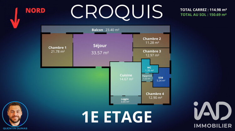Ma-Cabane - Vente Appartement Bayonne, 115 m²