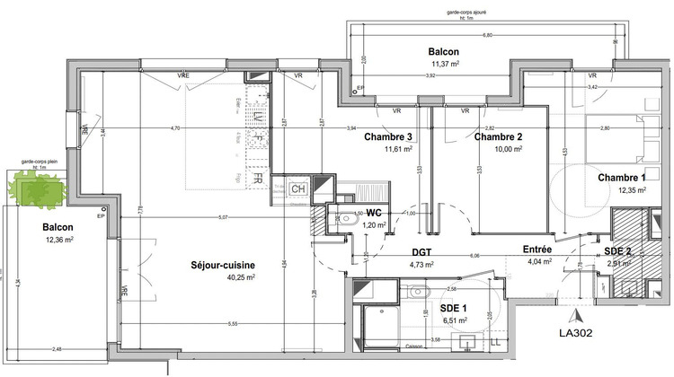 Ma-Cabane - Vente Appartement Bègles, 94 m²