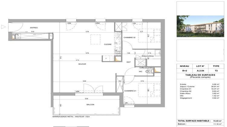 Ma-Cabane - Vente Appartement Belin-Béliet, 74 m²