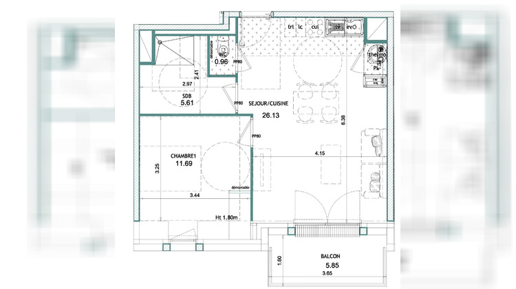 Ma-Cabane - Vente Appartement Benerville-sur-Mer, 44 m²