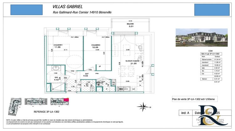 Ma-Cabane - Vente Appartement Benerville-sur-Mer, 53 m²