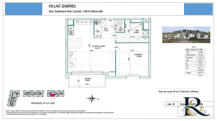 Ma-Cabane - Vente Appartement Benerville-sur-Mer, 48 m²