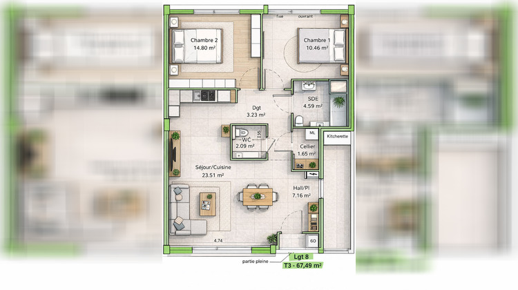 Ma-Cabane - Vente Appartement BESANCON, 66 m²