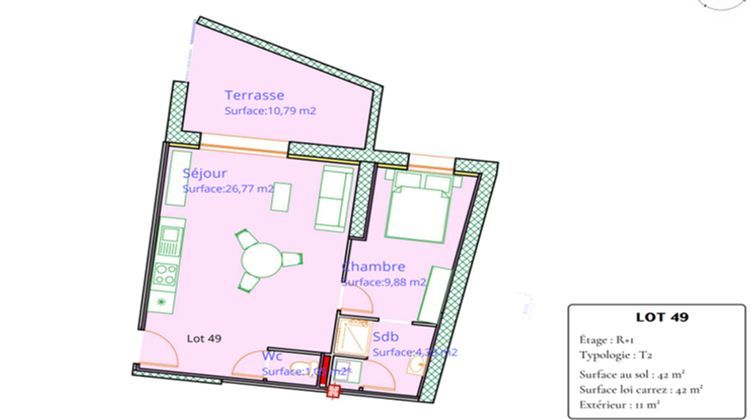 Ma-Cabane - Vente Appartement BETHUNE, 42 m²