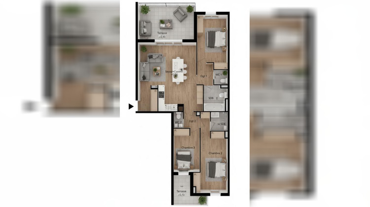 Ma-Cabane - Vente Appartement BEZIERS, 89 m²