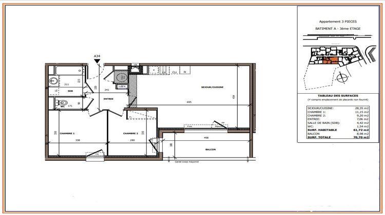 Ma-Cabane - Vente Appartement BEZIERS, 61 m²