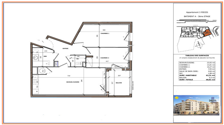 Ma-Cabane - Vente Appartement BEZIERS, 62 m²
