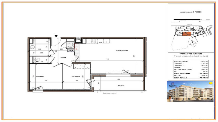 Ma-Cabane - Vente Appartement BEZIERS, 61 m²