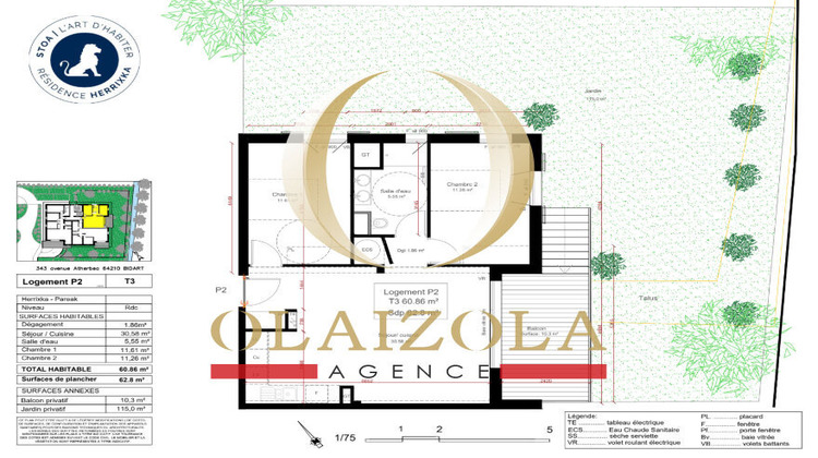 Ma-Cabane - Vente Appartement BIDART, 62 m²