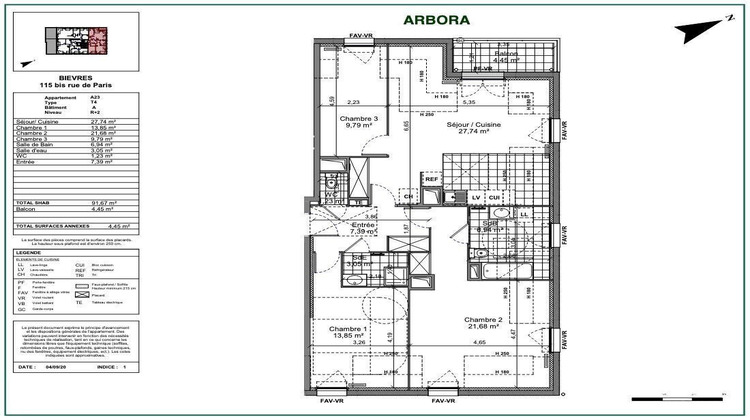 Ma-Cabane - Vente Appartement Bièvres, 92 m²