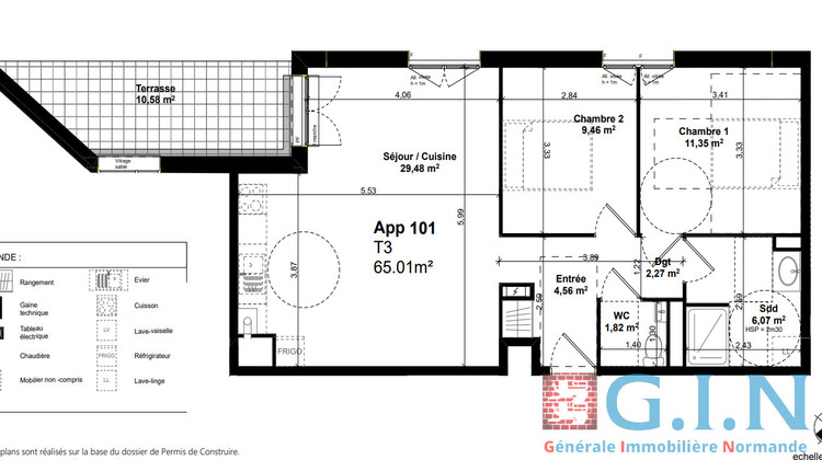 Ma-Cabane - Vente Appartement Bihorel, 65 m²