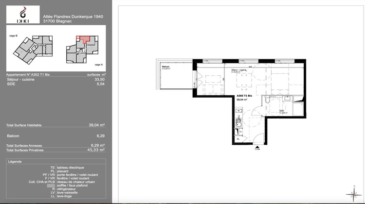 Ma-Cabane - Vente Appartement Blagnac, 45 m²