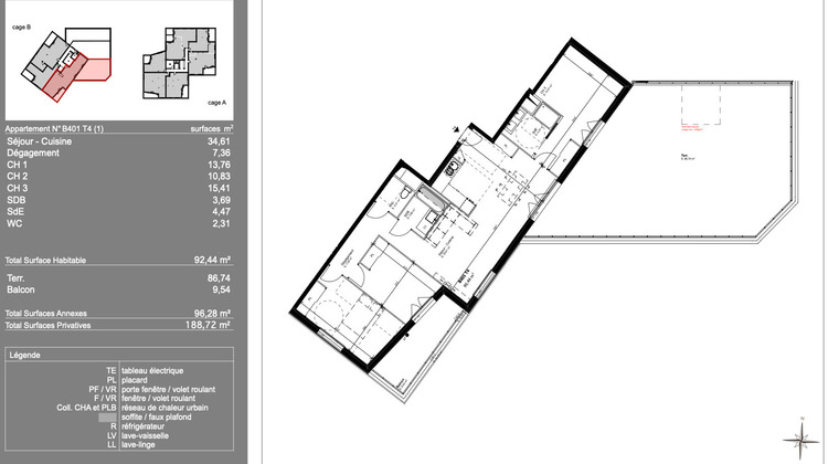 Ma-Cabane - Vente Appartement BLAGNAC, 92 m²