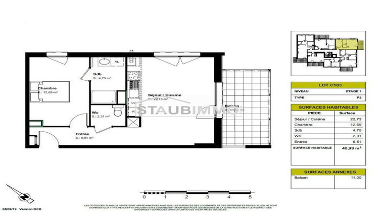 Ma-Cabane - Vente Appartement Blotzheim, 48 m²