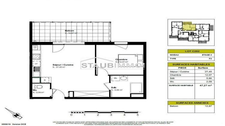 Ma-Cabane - Vente Appartement Blotzheim, 47 m²