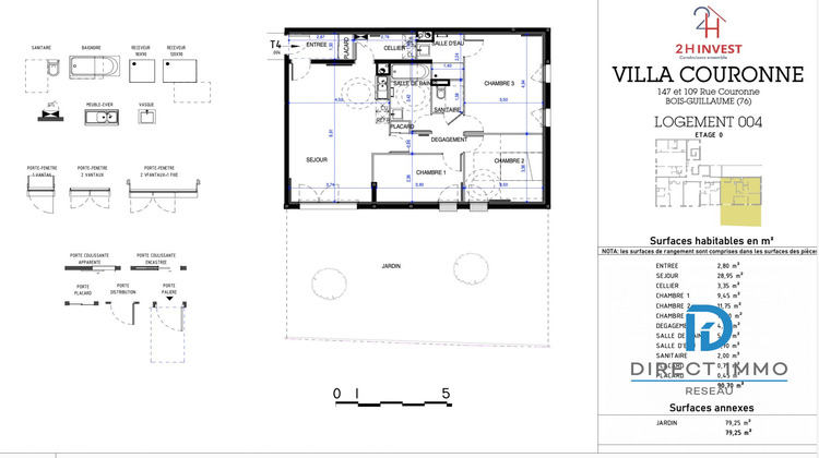 Ma-Cabane - Vente Appartement Bois-Guillaume, 90 m²