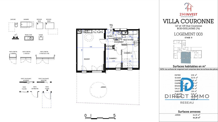 Ma-Cabane - Vente Appartement Bois-Guillaume, 68 m²