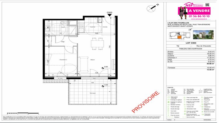 Ma-Cabane - Vente Appartement Boissy-Saint-Léger, 45 m²