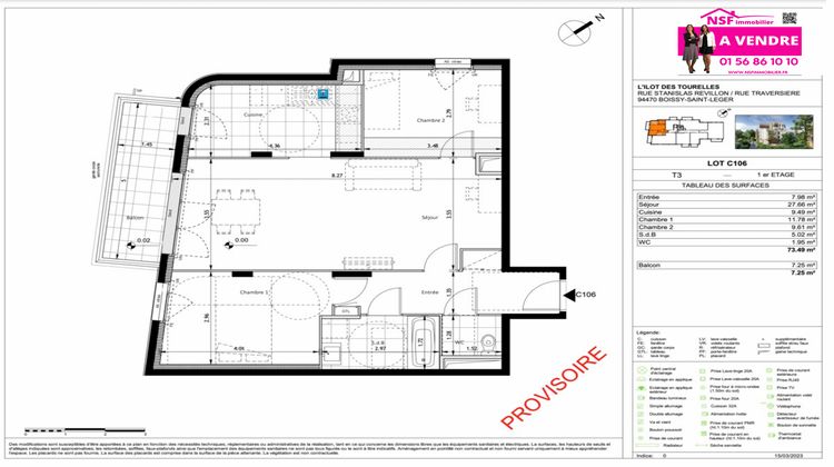 Ma-Cabane - Vente Appartement Boissy-Saint-Léger, 73 m²