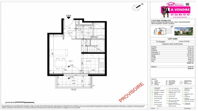 Ma-Cabane - Vente Appartement Boissy-Saint-Léger, 75 m²