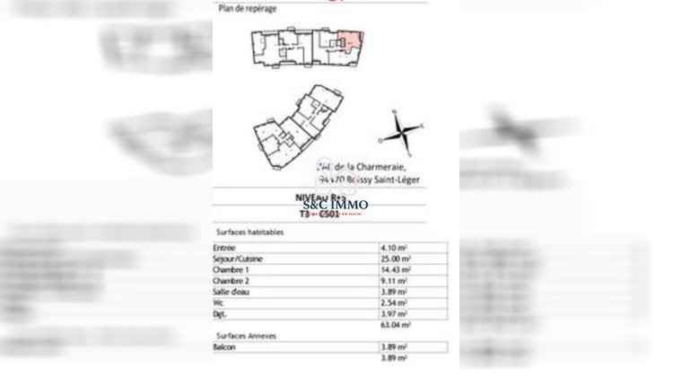 Ma-Cabane - Vente Appartement Boissy-Saint-Léger, 62 m²