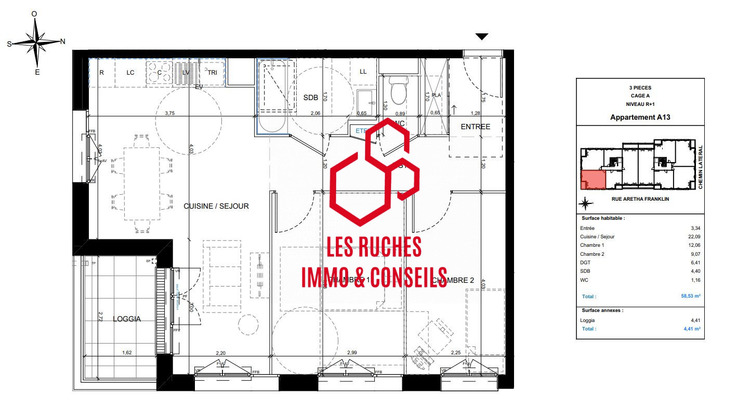 Ma-Cabane - Vente Appartement Bondy, 58 m²