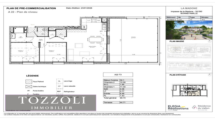 Ma-Cabane - Vente Appartement BONNEFAMILLE, 68 m²