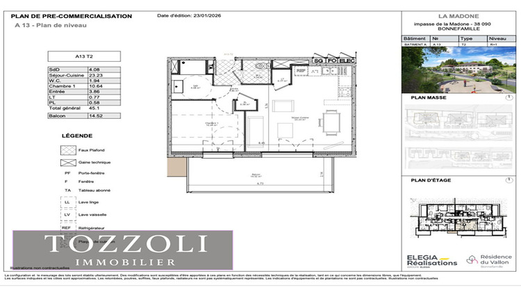 Ma-Cabane - Vente Appartement BONNEFAMILLE, 45 m²