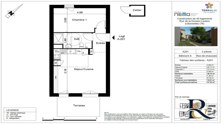 Ma-Cabane - Vente Appartement Bonnelles, 46 m²