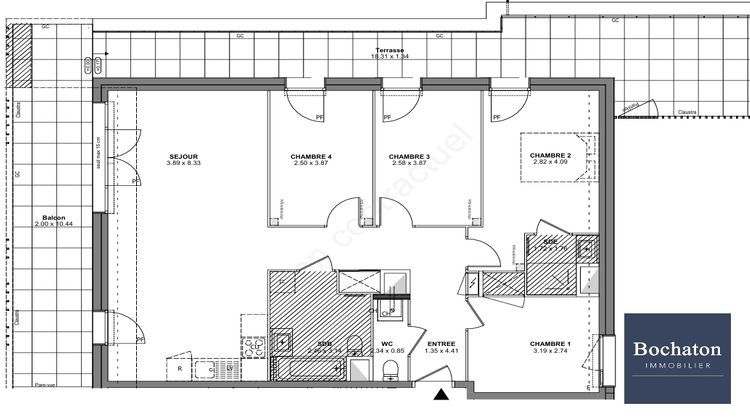 Ma-Cabane - Vente Appartement BONS-EN-CHABLAIS, 96 m²