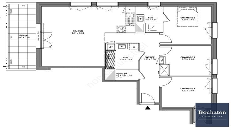 Ma-Cabane - Vente Appartement BONS-EN-CHABLAIS, 84 m²