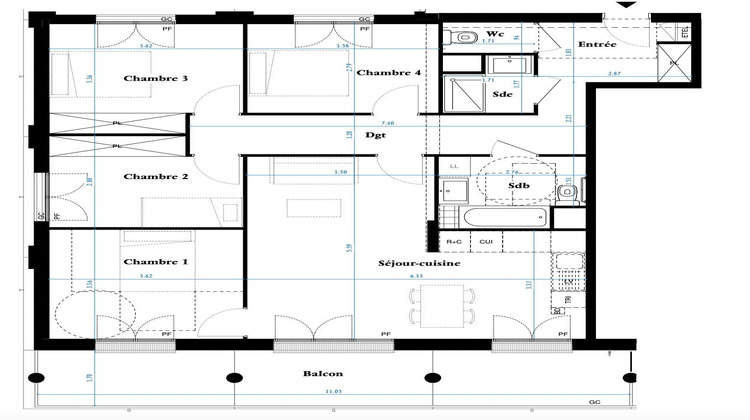 Ma-Cabane - Vente Appartement Bordeaux, 96 m²