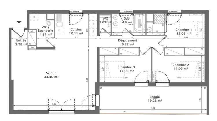 Ma-Cabane - Vente Appartement Bordeaux, 100 m²
