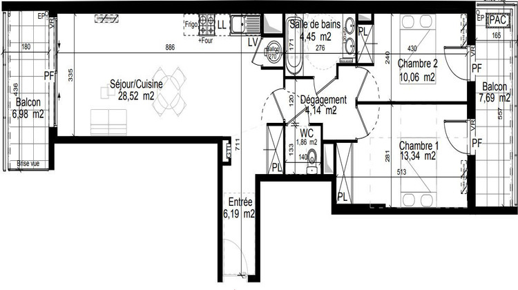 Ma-Cabane - Vente Appartement Bordeaux, 69 m²
