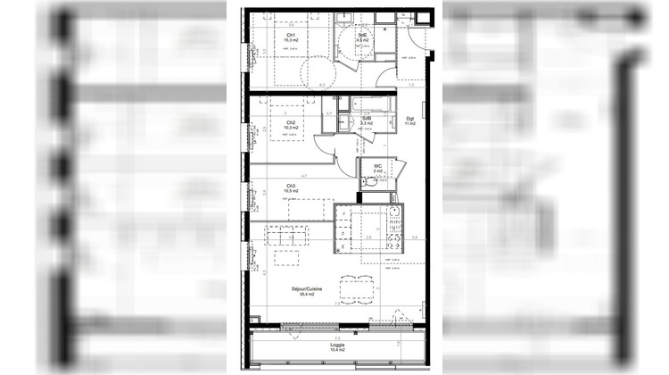 Ma-Cabane - Vente Appartement Bordeaux, 92 m²