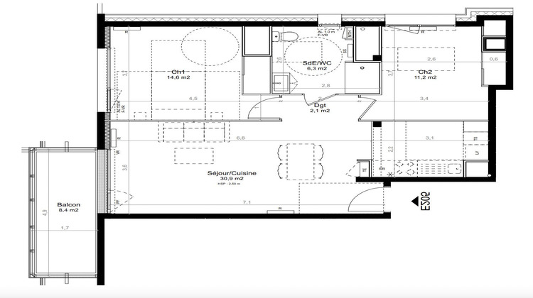Ma-Cabane - Vente Appartement Bordeaux, 65 m²