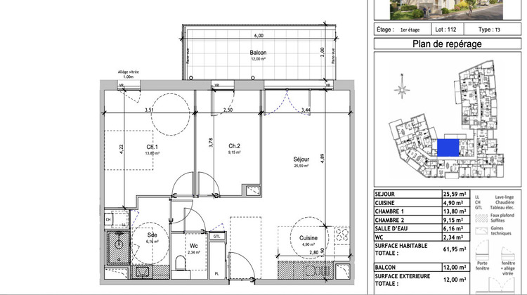 Ma-Cabane - Vente Appartement Bouchemaine, 61 m²