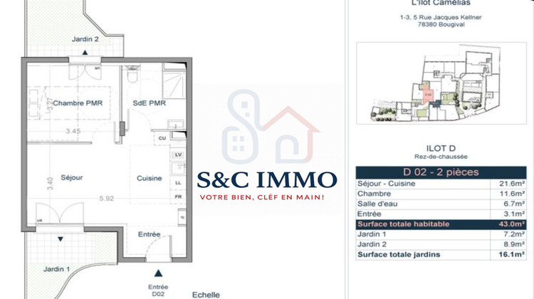 Ma-Cabane - Vente Appartement Bougival, 43 m²