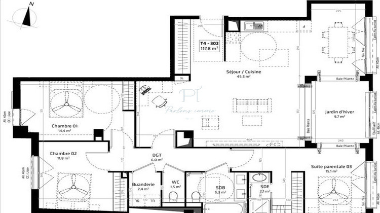 Ma-Cabane - Vente Appartement Boulogne-Billancourt, 117 m²