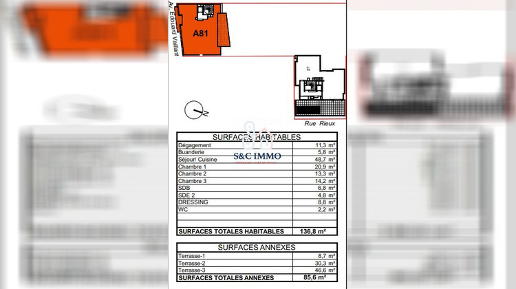 Ma-Cabane - Vente Appartement Boulogne-Billancourt, 136 m²