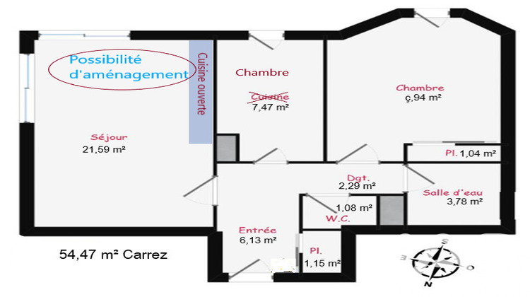 Ma-Cabane - Vente Appartement Boulogne-Billancourt, 54 m²