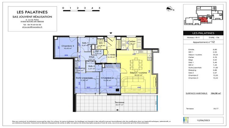 Ma-Cabane - Vente Appartement BOURG-EN-BRESSE, 104 m²