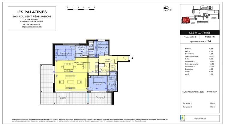 Ma-Cabane - Vente Appartement BOURG-EN-BRESSE, 119 m²